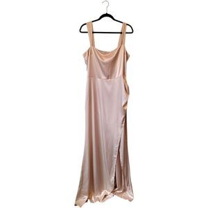 Reformation Champagne Isolene Satin Dress Size 12 NWT